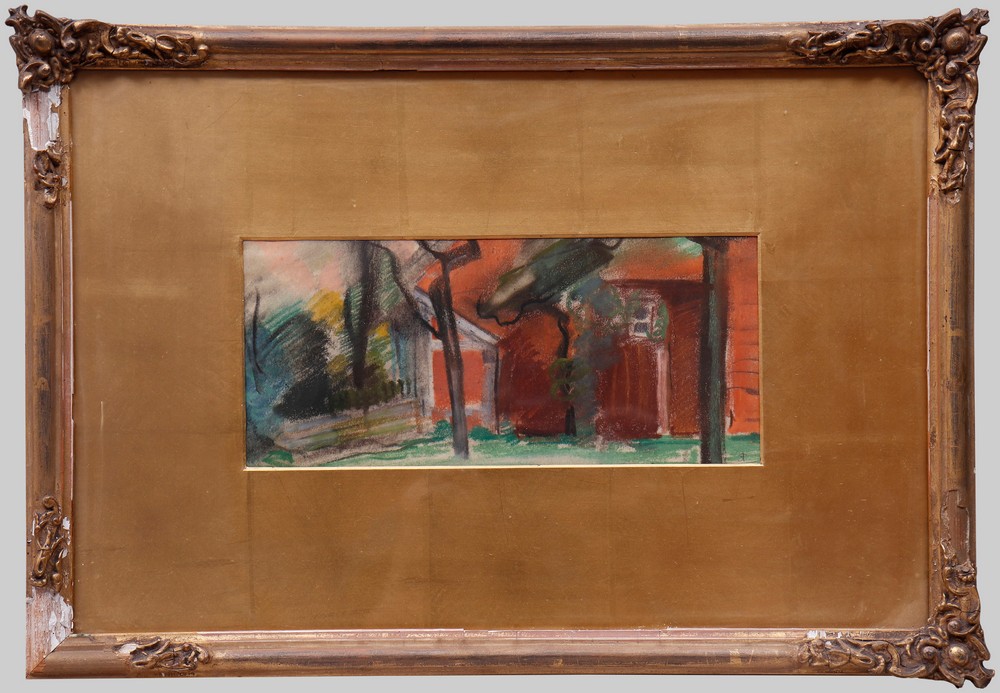 Expressionist view of houses, probably 1920s