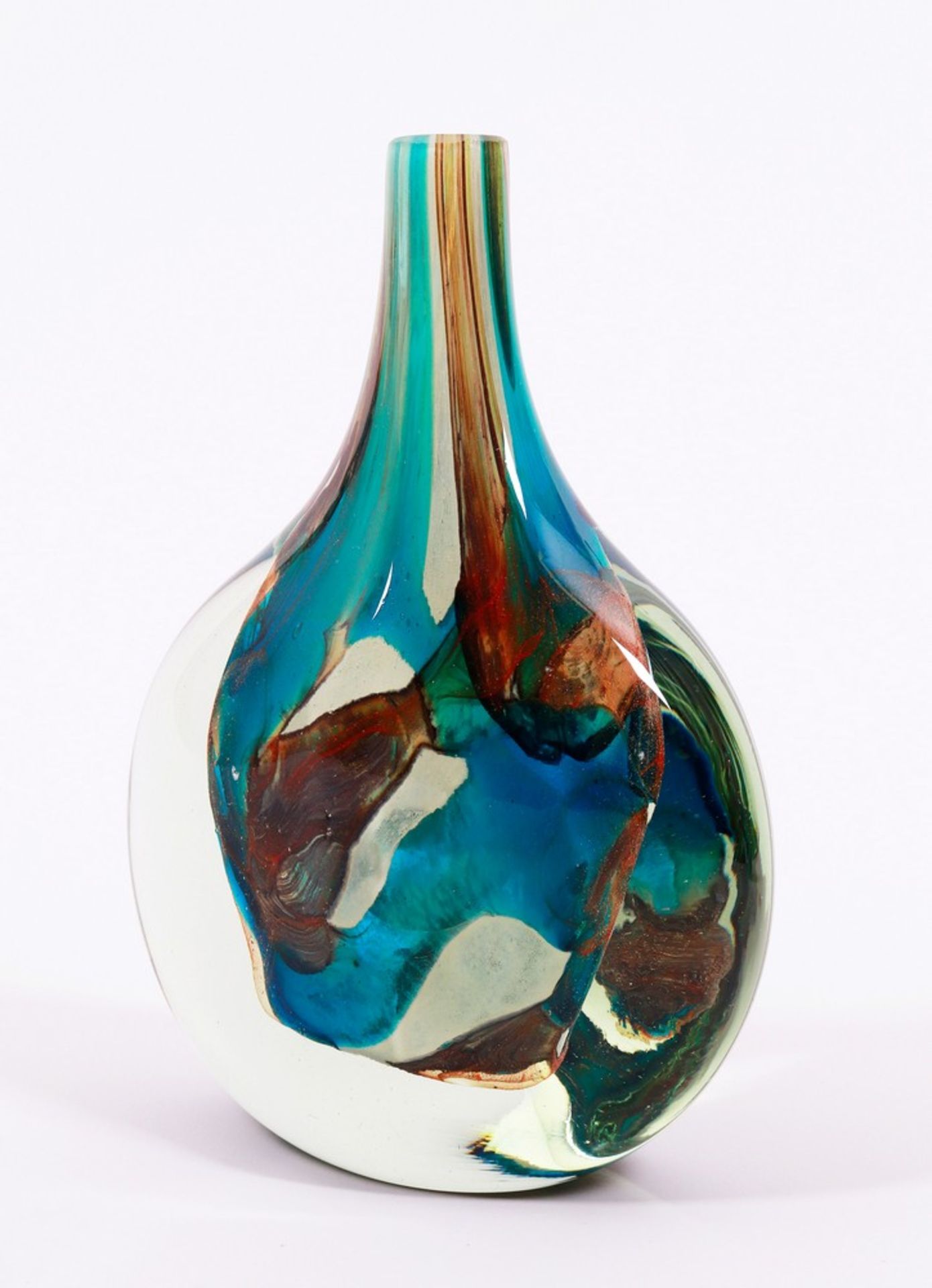 Studioglas-Vase, Entwurf Michael Harris, Ausführung Mdina, Malta, 1980er Jahre - Bild 3 aus 5