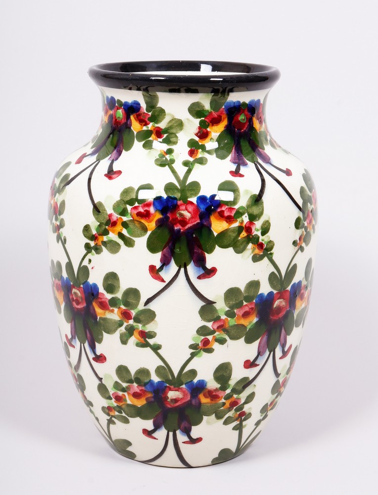 Art Nouveau majolica vase, Elmshorn, 1st half 20th C.