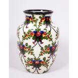 Art Nouveau majolica vase, Elmshorn, 1st half 20th C.