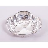 Small breakthrough bowl, 925 sterling silver, Robert Pringle & Sons, London, c. 1930