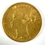 Victoria gold full sovereign dated 1876 Melbourne Mint