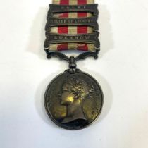 Victorian India 1857-1958 medal with ribbon and Delhi, Relief of Lucknow and Lucknow Campaign