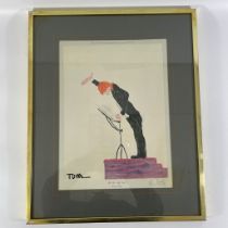 Tommy Steel (stage and film star). My life, My Song print with blind stamp and signed, in a gilt