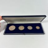 1972 Queen Elizabeth II Silver Wedding Jersey 4 coin set in case