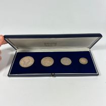 1972 Queen Elizabeth II Silver Wedding Jersey 4 coin set in case