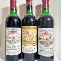 2 Bottles of 1964 Calvet Chateau Vieux-Moulin Bordeaux red wine and a 1964 bottle of Chateau Ducru