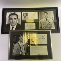 Peters Sellers two framed Tribute collections, one signed by Douglas Fairbanks. Jr the other