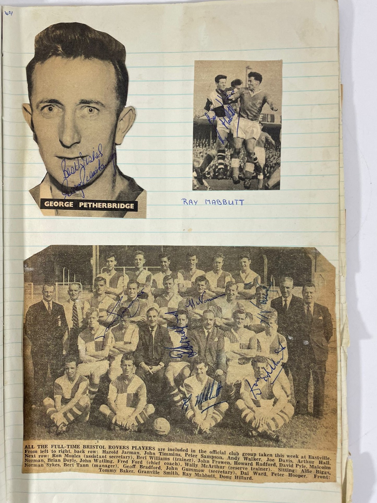 A 1960's football album containing signed autographs from players on cuttings. Players from - Bild 10 aus 11