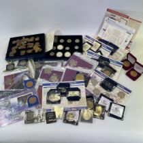 A good collection of proof and other coins including three silver 2003 Britannia one ounce silver