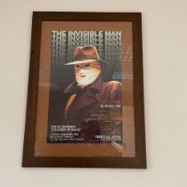 A framed Stratford East Production Ltd poster of the Invisible Man based on the Novel by HG Wells,