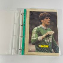 A collection of 1980s footballer autographs. Mostly signed on Magazine cuttings. From various
