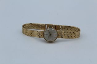 A 9ct yellow gold Hamilton watch with 9ct bracelet. Gross weight approximately 20.2gms