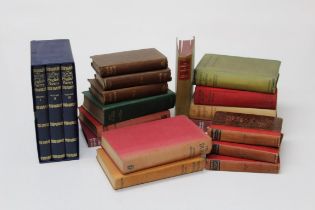 A large quantity of 19th century and later predominately cloth bound reference books, novels and