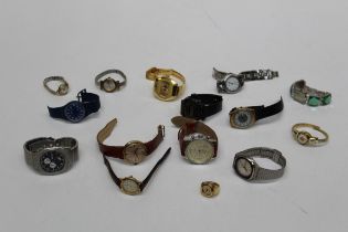 A mixed collection of largely mid/late 20th century ladies and gentleman's wristwatches, including