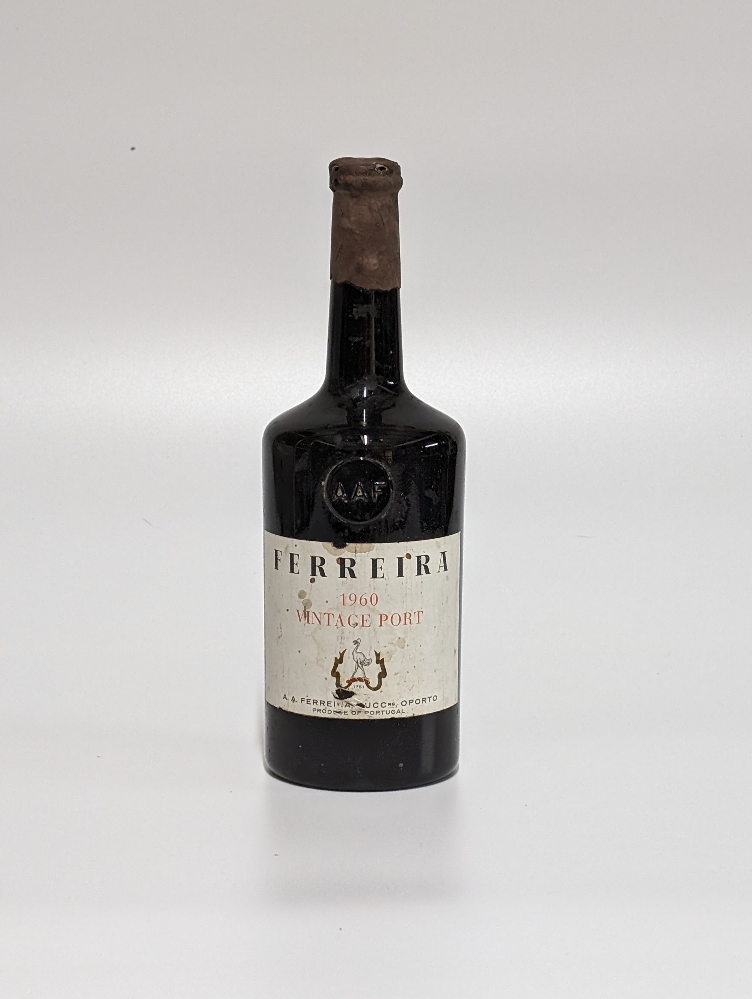 Ferrier, Vintage Port, 1960, one bottle, High Shoulder