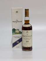 Macallan, Single Highland Malt Scotch Whisky, 18 Years Old, Distilled in 1967, Bottled in 1986,