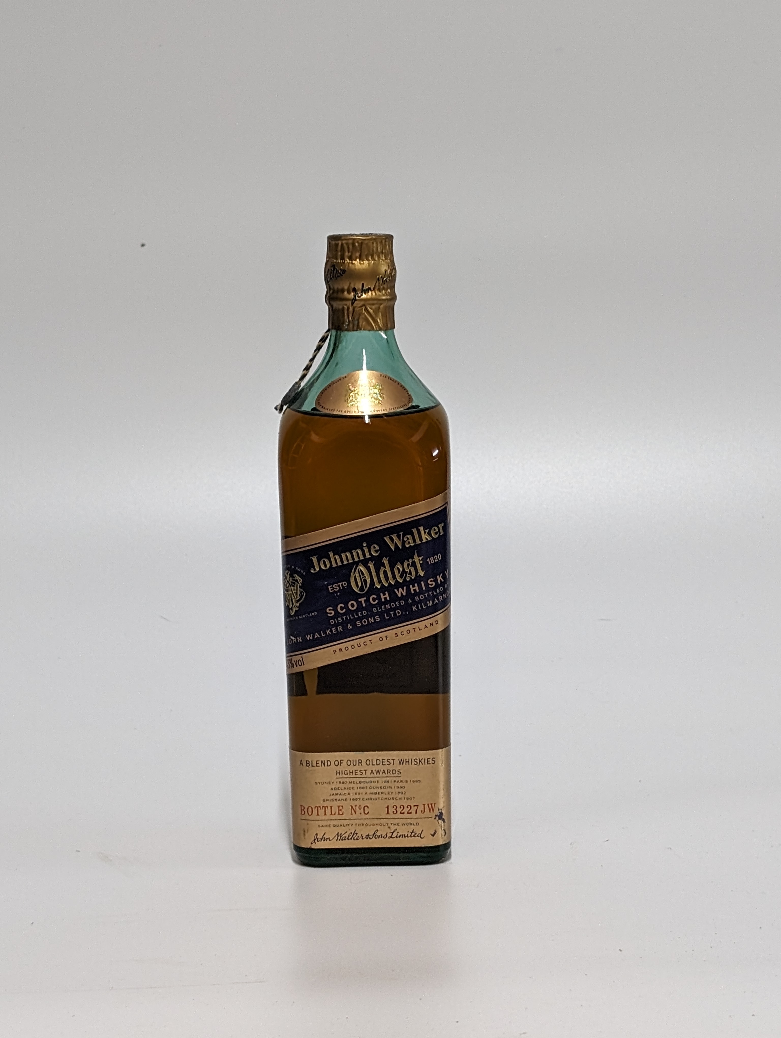 Johnnie Walker, Blue label, Oldest Scotch Whisky, 1980's bottling, 43%, 75cl, one bottle