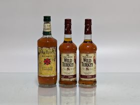 Assorted Bourbon Whiskey, to include: Wild Turkey, Kentucky Straight Bourbon, Aged 8 Years, 101