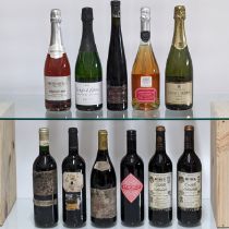 Assorted Sparkling and Spanish Red Wine, to include: San Leo, Garganega-Nerello Mascalese Rosé, NV,