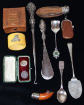 A collection of assorted Silver, silver plated and unmarked white metal wares to include a