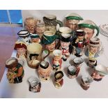 A collection of Character and Toby jugs, to include Royal Doulton, Beswick, Falcon ware amongst