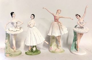 A set of 4 Compton & Woodhouse Coalport Royal Academy of Dancing limited edition figurines,