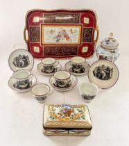 A collection of ceramics to include a Vienna Cabaret tray, measuring 40cm x 26 cm , in good