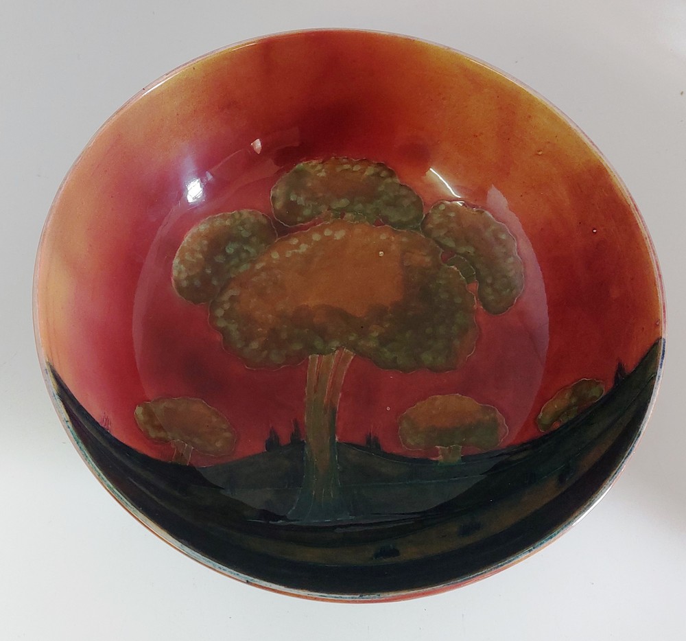 A Moorcroft Eventide pattern footed bowl, C1918 -1926 with full signature to base in Blue. - Image 3 of 5