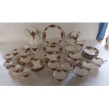 A 54 piece  " Old Country Roses pattern " with gilt border., Royal Albert Tea Set  & Coffee Set