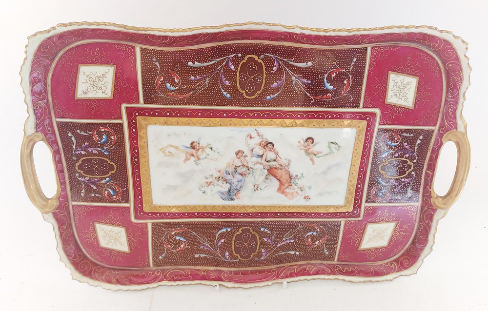 A collection of ceramics to include a Vienna Cabaret tray, measuring 40cm x 26 cm , in good - Image 10 of 12