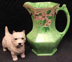 Beswick Westie Pottery Dog. Approx 6 inches in length by approx 4 3/4 inches height.  Maling