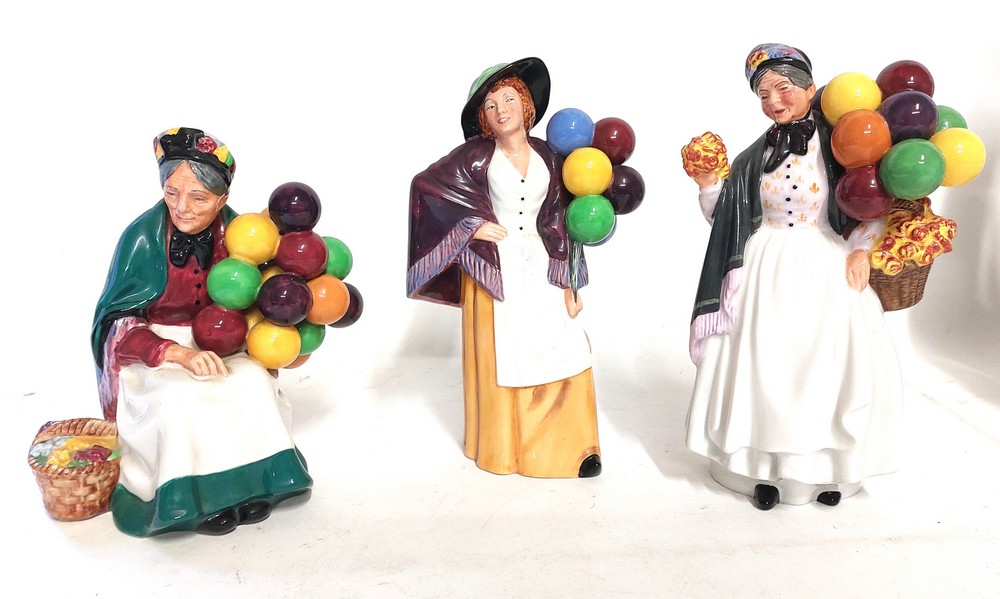 A collection of figures to include 5 Nao and 1 LLadro and 3 Royal Doulton. The Old Balloon Seller, - Image 5 of 7
