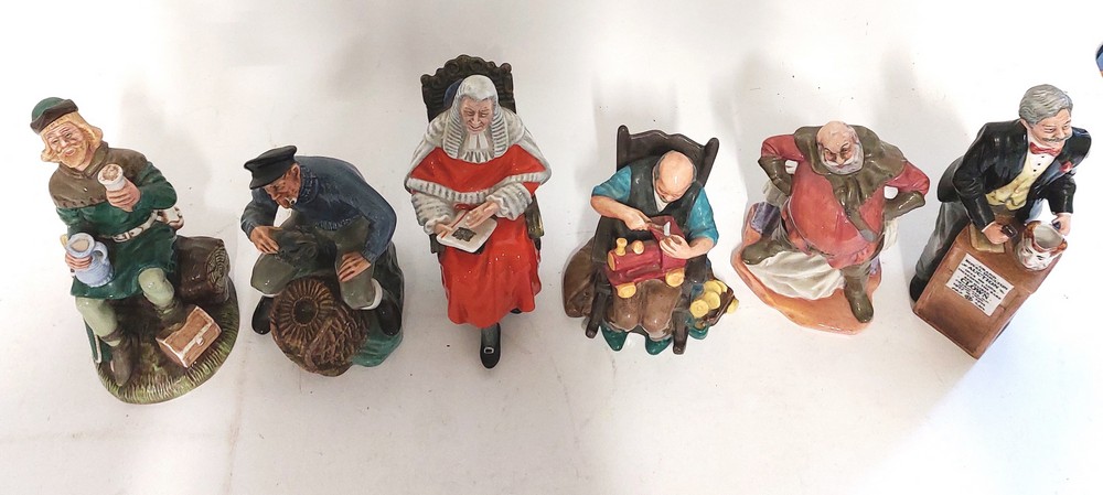Collection of Royal Doulton figures to include Falstaff , Robin Hood , The Toy Maker, Lobster man. - Image 2 of 4