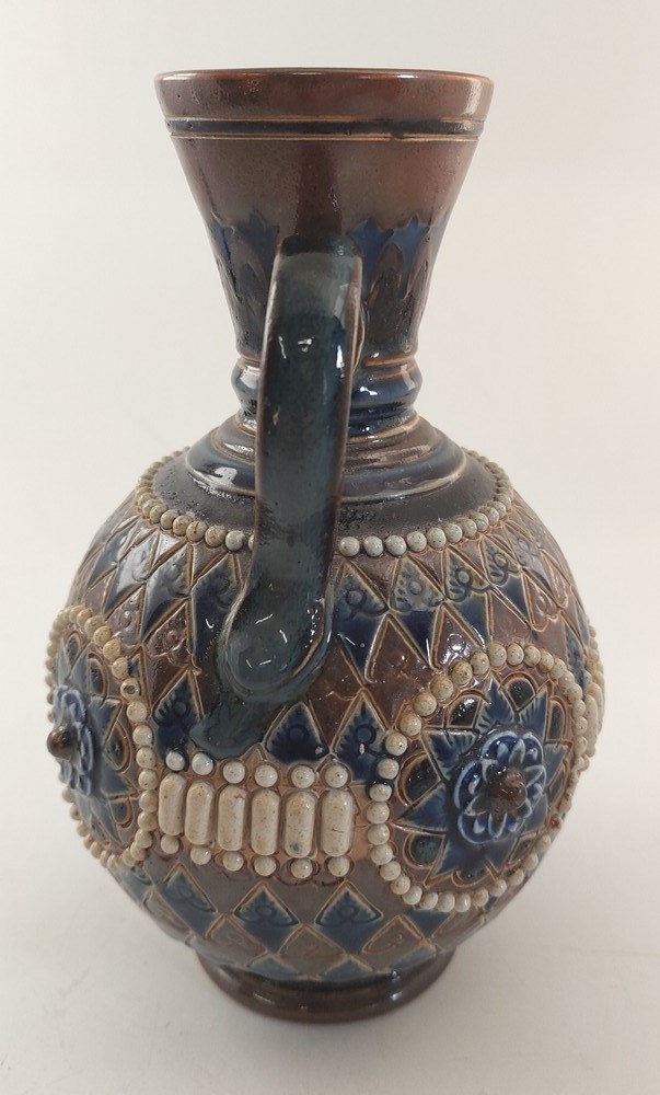 A Royal Doulton twin handled vase 3374 standing 19.5 cm tall  Condition: few small nibbles to - Image 2 of 6