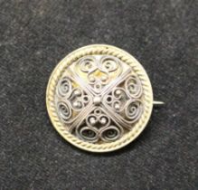 Gold and Silver 1886 David Anderson "Christiania" Brooch. Signed on the back 830 David Anderson