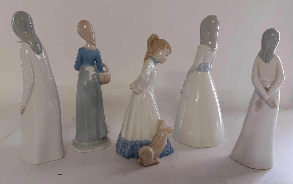 collection of Bone China Spode white glazed figures by Pauline Shone (8) tallest figure 29 cm - Image 6 of 11