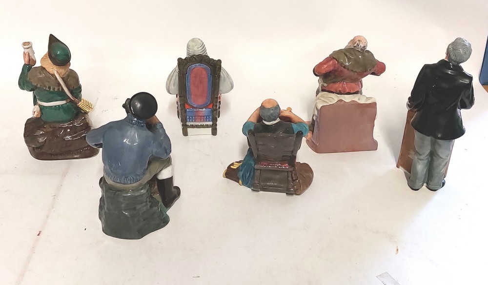 Collection of Royal Doulton figures to include Falstaff , Robin Hood , The Toy Maker, Lobster man. - Image 3 of 4