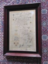 A large framed Limited edition of 3000 Silver map of Great Britain . COA 1753 / 3000. Made to