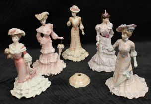 A Coalport limited edition Golden Age figure "Georgina" 7911/12500 another "Eugenie" 3700/12500, a