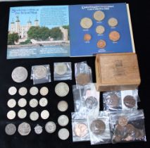 Selection of Silver, Half Silver Coins and other collectable coins.  To include a George III