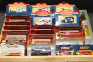Collection of Boxed Die Cast Vans/Trucks/Cars including Matchbox & Pepsi Cola models (20+ Items)