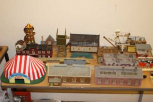 Large collection of model railway building and scenery accessories, this lot is sold in as found