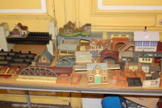 Large collection of model railway building and scenery accessories, this lot is sold in as found