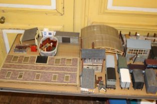 Large collection of model railway building and scenery accessories, this lot is sold in as found