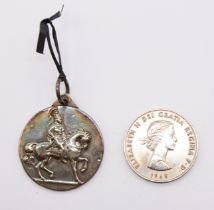 A Modern silver Hackney Horse Society medal, hallmarked Birmingham, 1984, gross weight approx 48.8