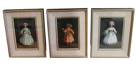 Deborah Jones (1922-2012) Three studies of dolls titled Jane, Amanda and Kathleen  oil on board, a