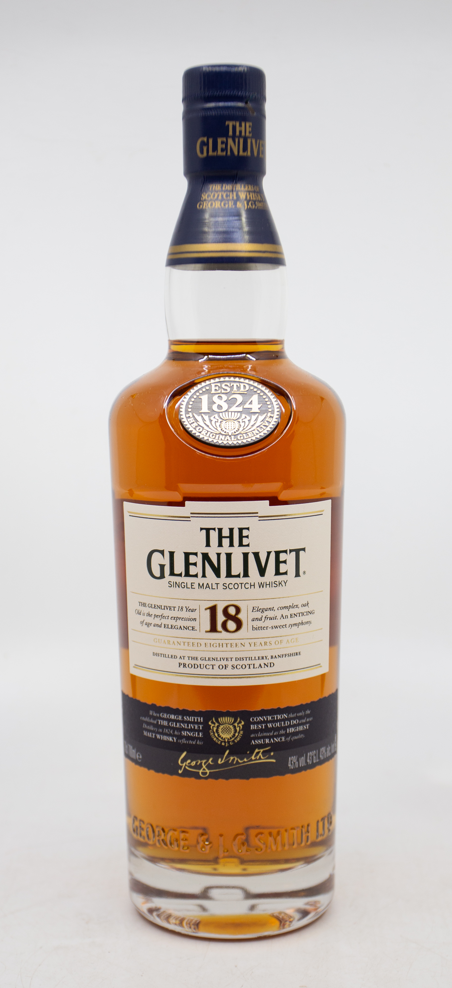 The Glenlivet, 18 years of age, single malt Scotch whisky, 70 cl, 43% alcohol, boxed (1) Box missing - Image 2 of 3