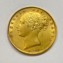 Australian Queen Victoria Shield Back 1877 Gold Sovereign Victorian "S" Sydney Mint Mark