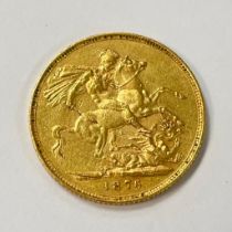 Australian Queen Victoria 1876 Gold Sovereign Victorian No Mint Mark